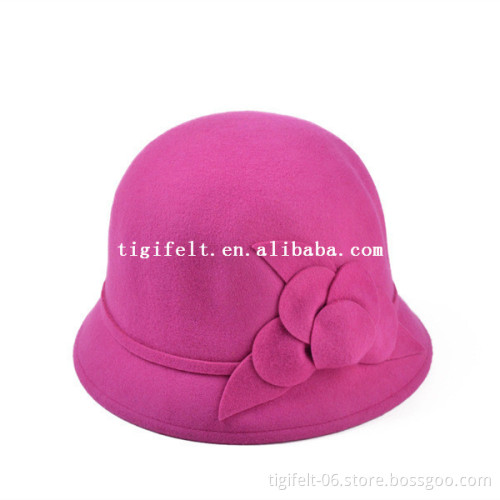 100% wool felt hat for women